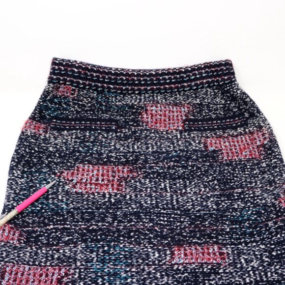 CHANEL Skirt Size 40 Wool Cashmere Plaid Tweed 15B - Picture 9 of 16